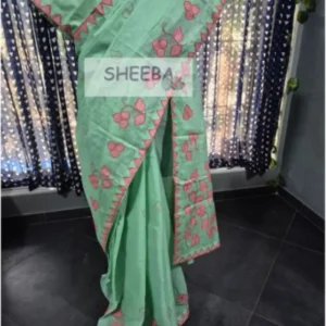 Designer Cotton Saree with Patch Work & Blouse Piece