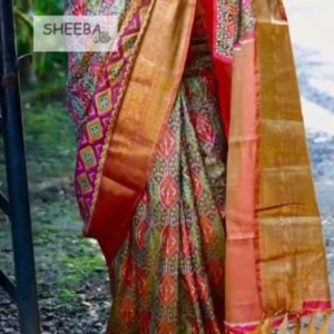 New Launch: Kanjivaram Patola Saree – Multi-Colour with Zari Pallu