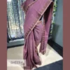 Gemini Mesh Kantha Border Work - Onion Pink
