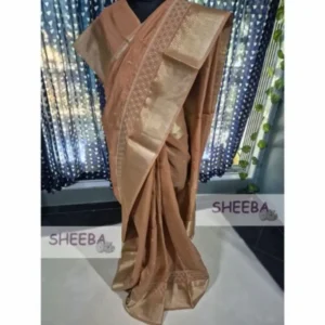 Kusum Tusser Dupian Silk Saree – Solid Color with Golden Border
