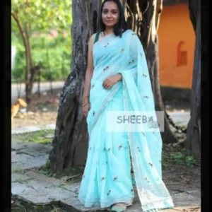 Shreeji Cotton Kantha Work Saree – Rich Look with Blouse & Border